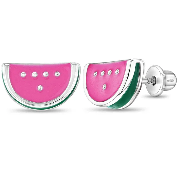 Watermelon Enamel Stud Earrings