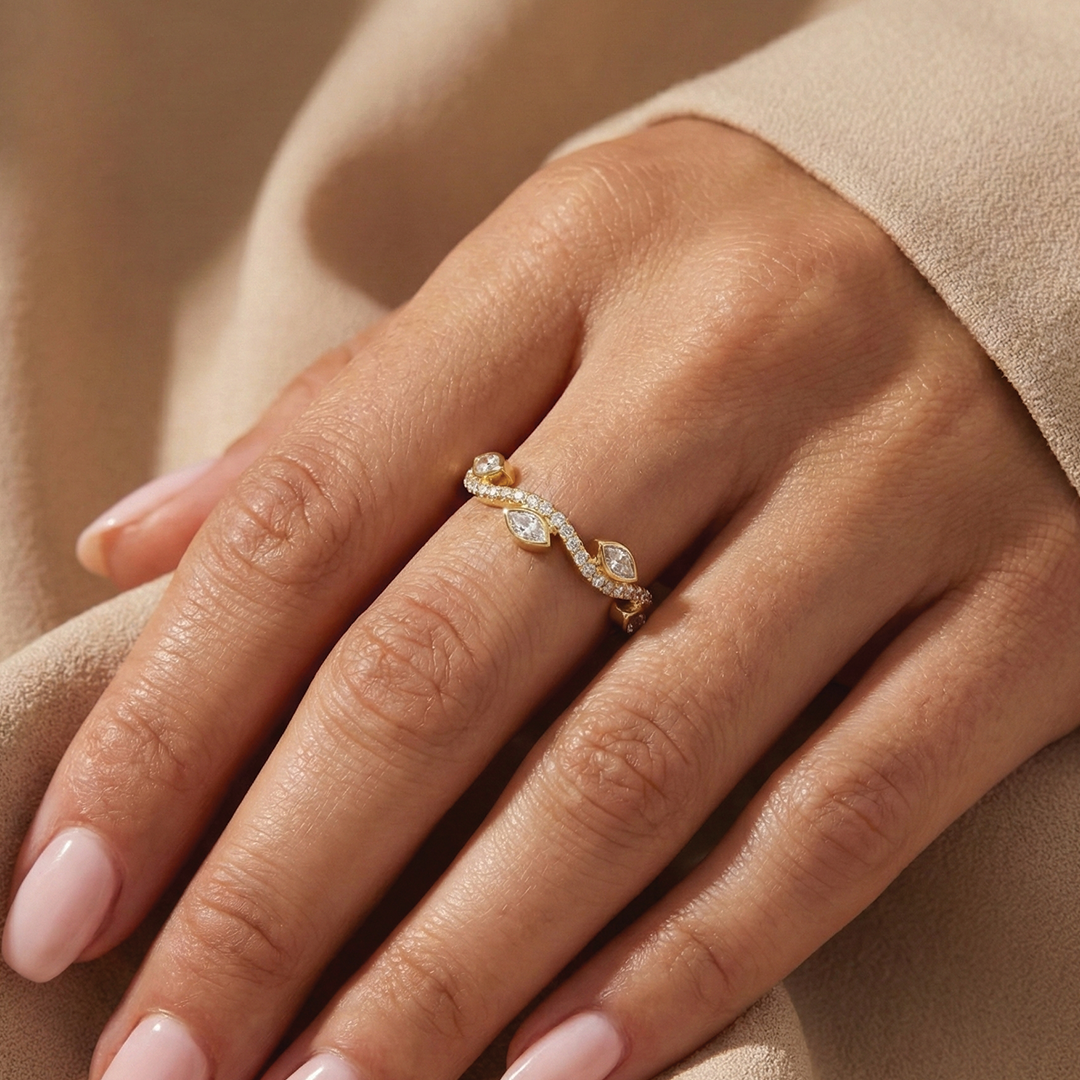 Contour Band with Bezel Set Marquise Diamonds 3.png