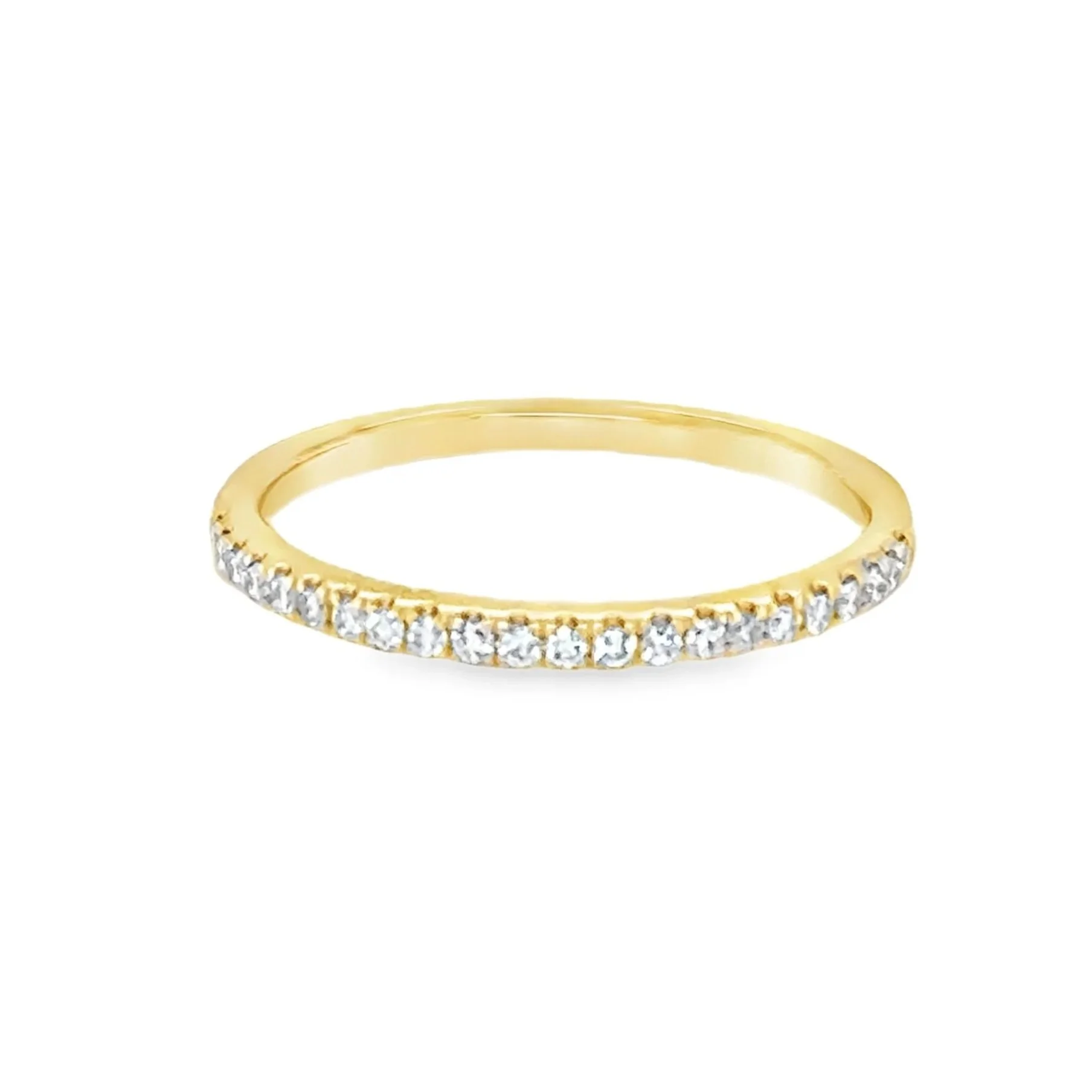 Delicate Shared Prong Diamond Half Band