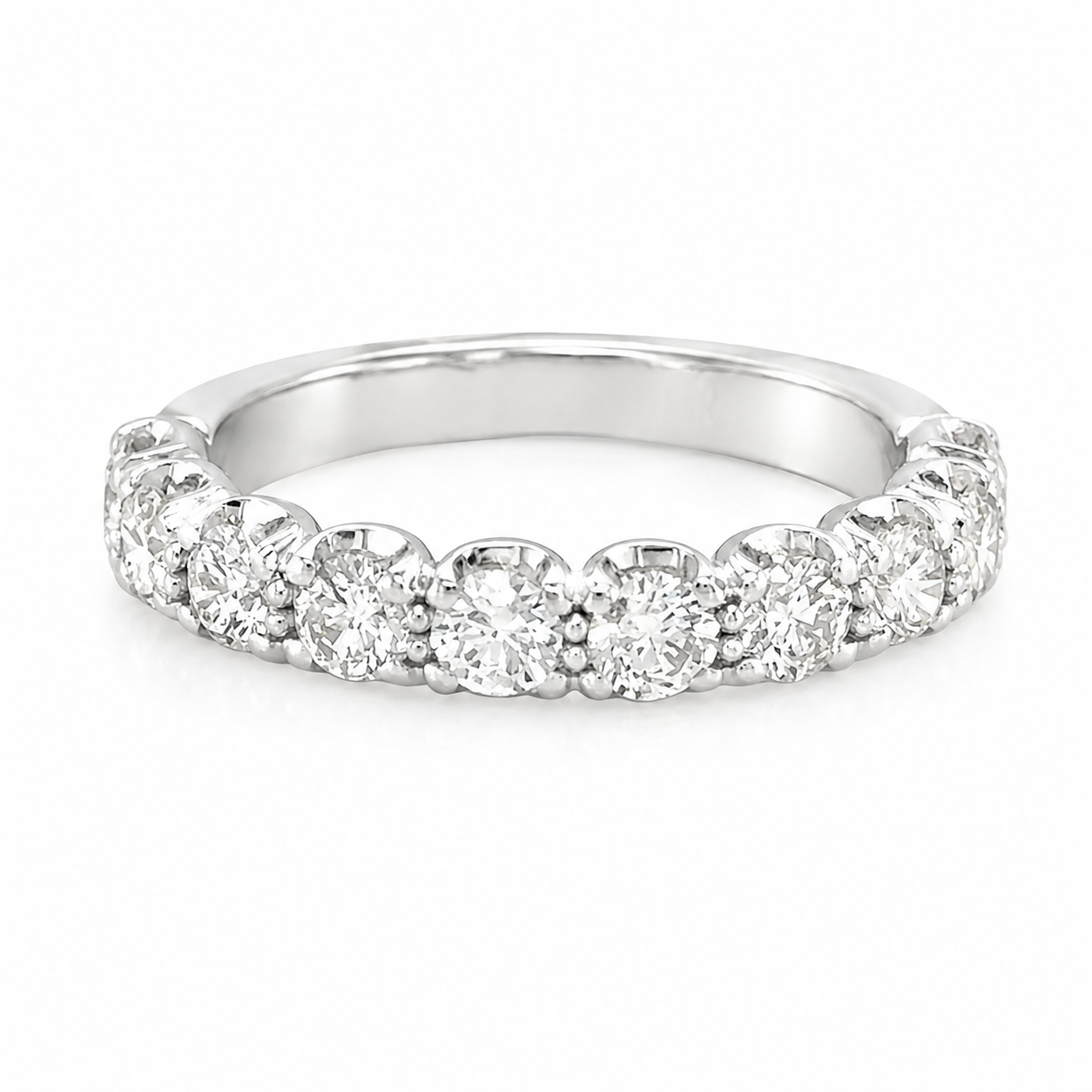Shared Prong One Carat Diamond Half Band