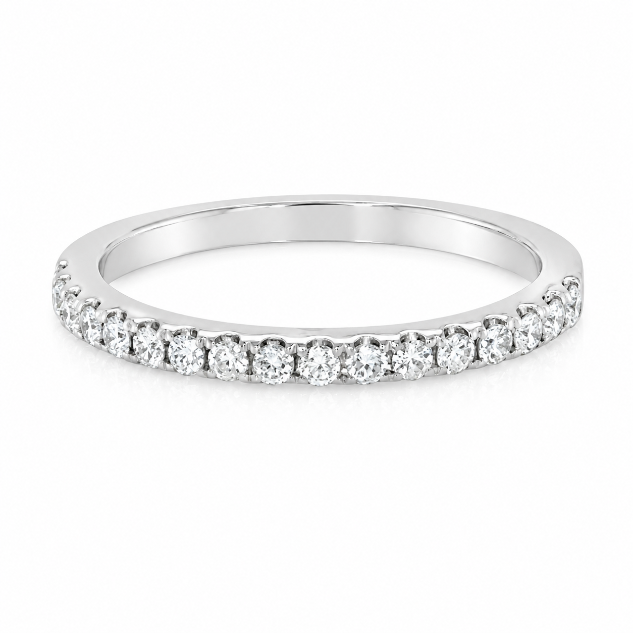 Shared Prong Diamond Half Band