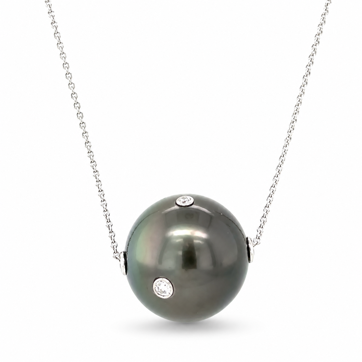 Tahitian Pearl + Diamond Necklace