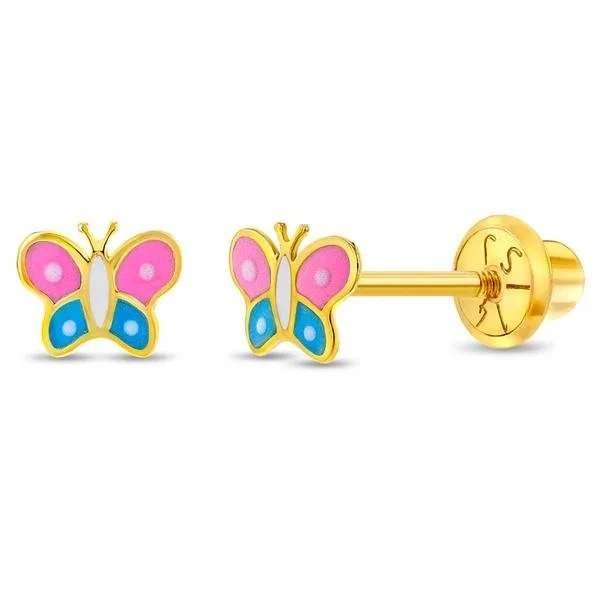 Enamel Butterfly Stud Earrings