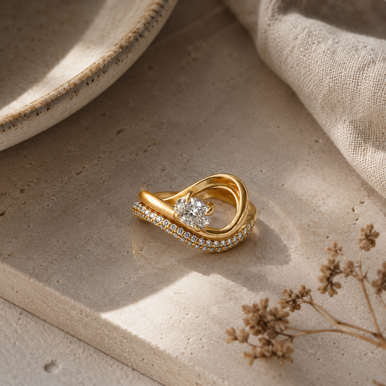 Sculptural Lab Grown Diamond Wedding Set 4.png