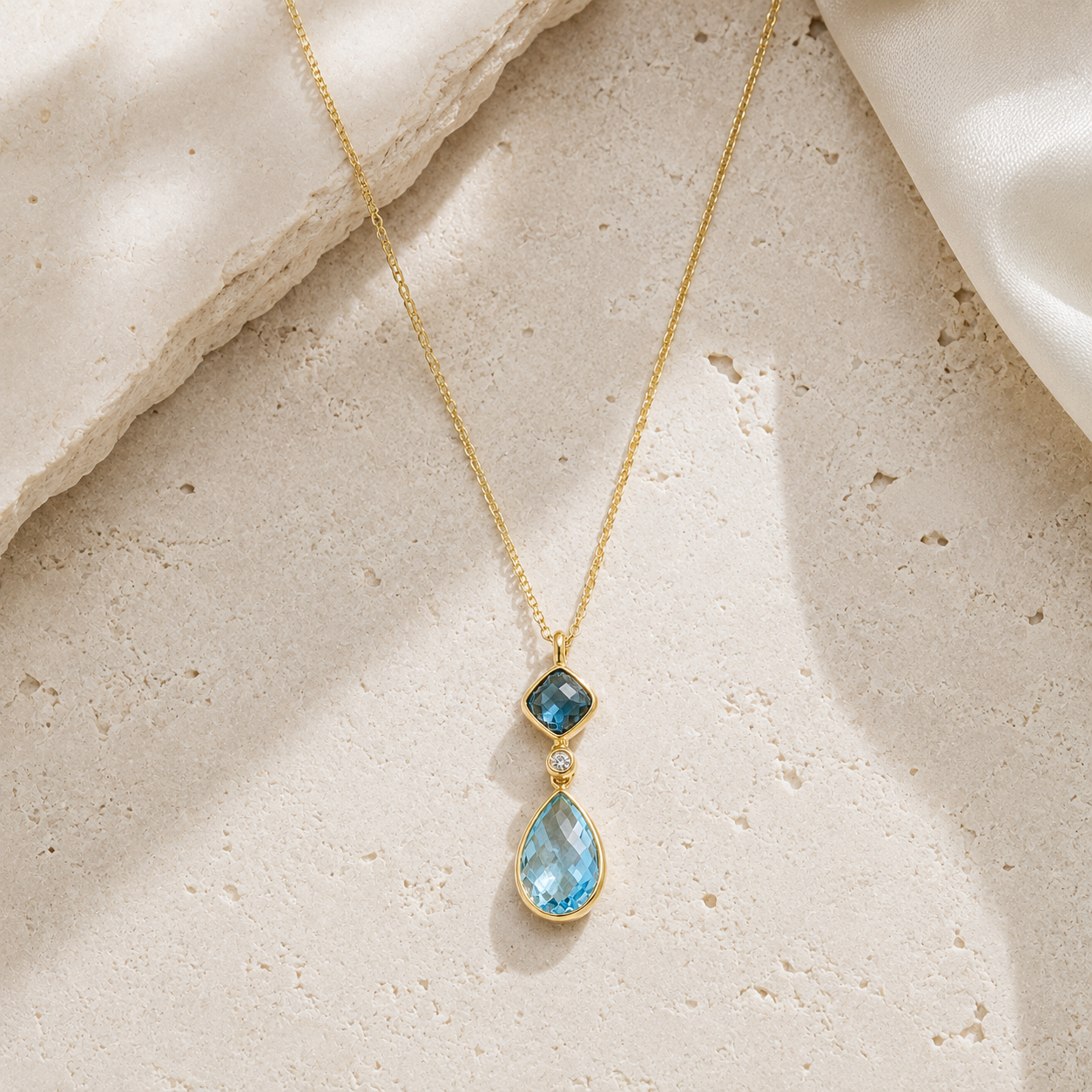 Double Bezel Blue Topaz + Diamond Pendant 4.png