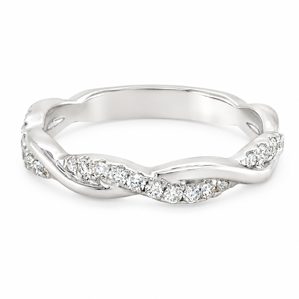 Infinity Twist Diamond Half Band