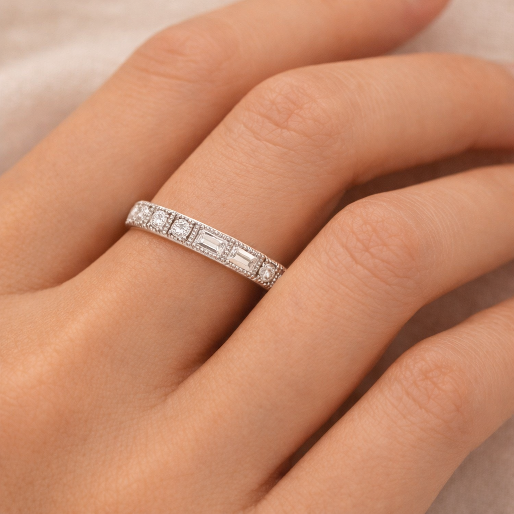 Round + Baguette Diamond Half Band with Milgrain 2.png