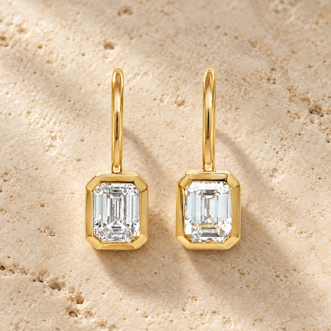 Bezel Set Lab Grown Diamond Drop Earrings 5.png