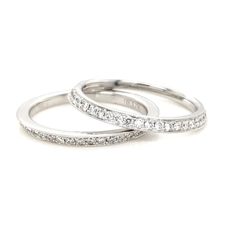 Angled Bead Set Diamond Half Band Set
