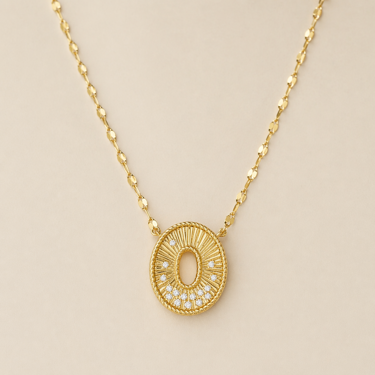 Fluted Oval Pendant with Scattered Diamonds 4.png