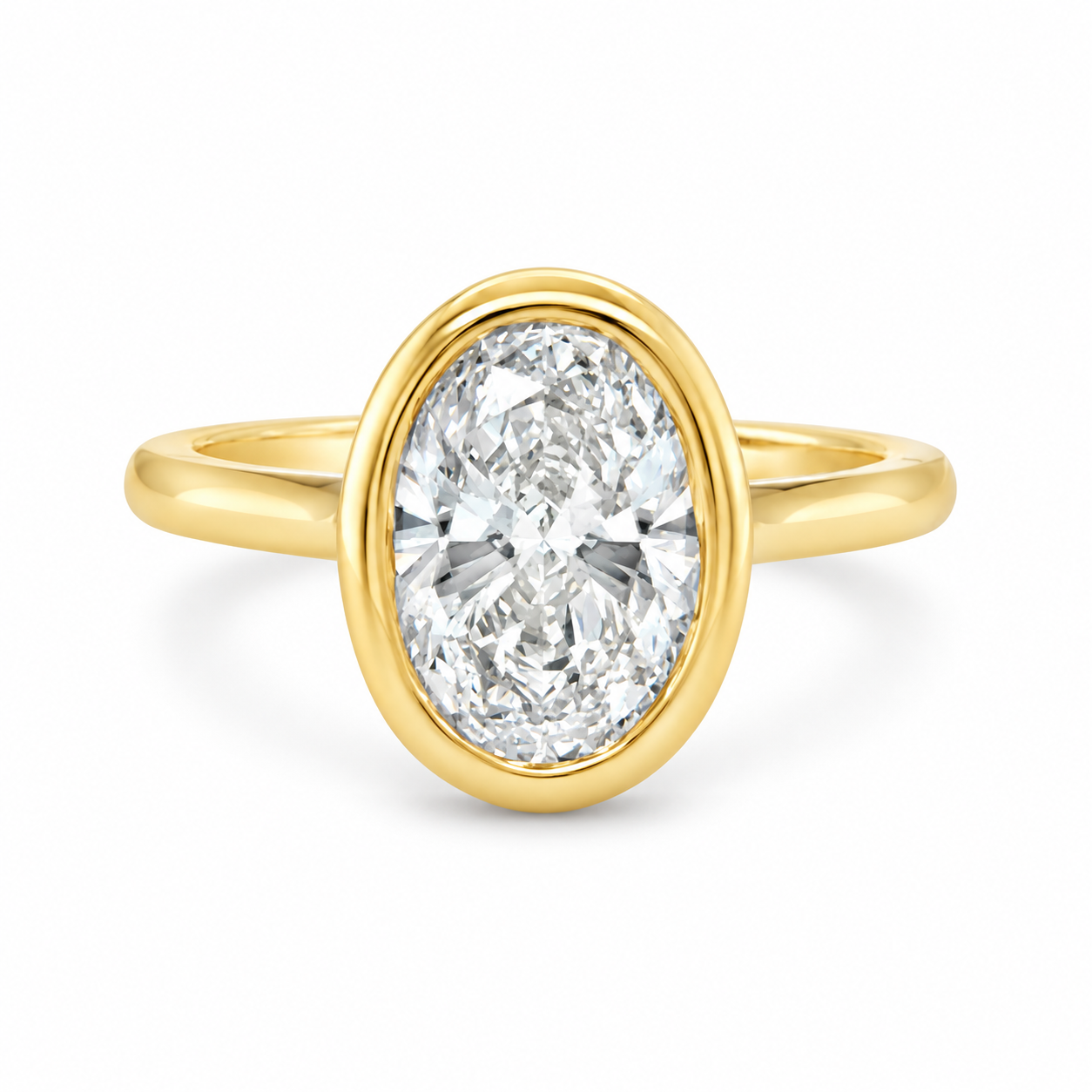 Laboratory Grown Bezel Set Engagement Ring