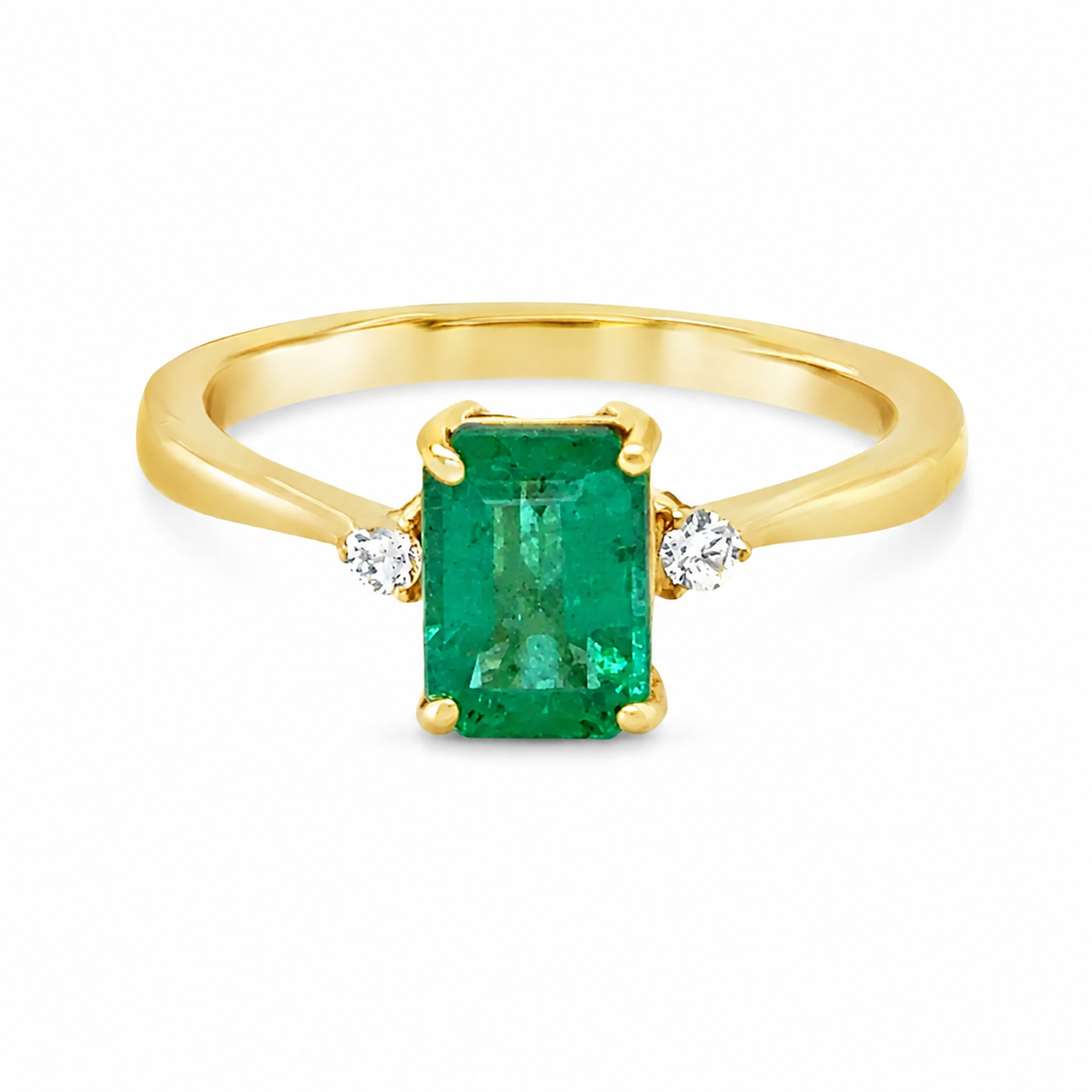 Emerald + Diamond Ring