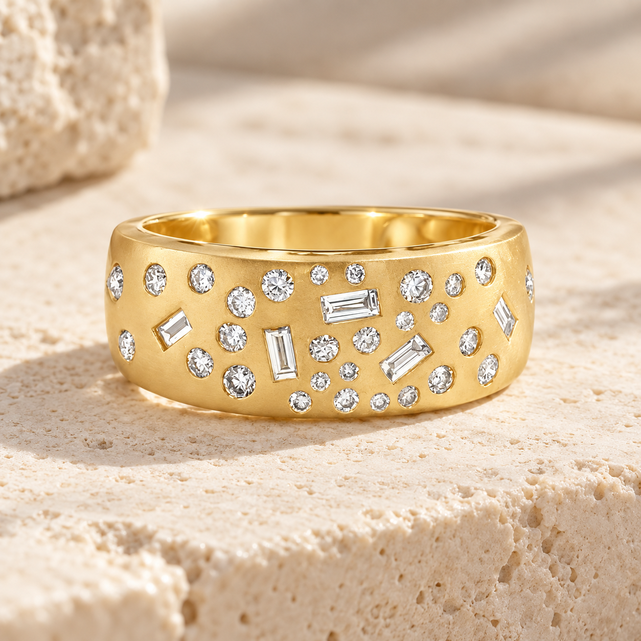 Baguette + Round Stone Scatter Diamond Band 4.png