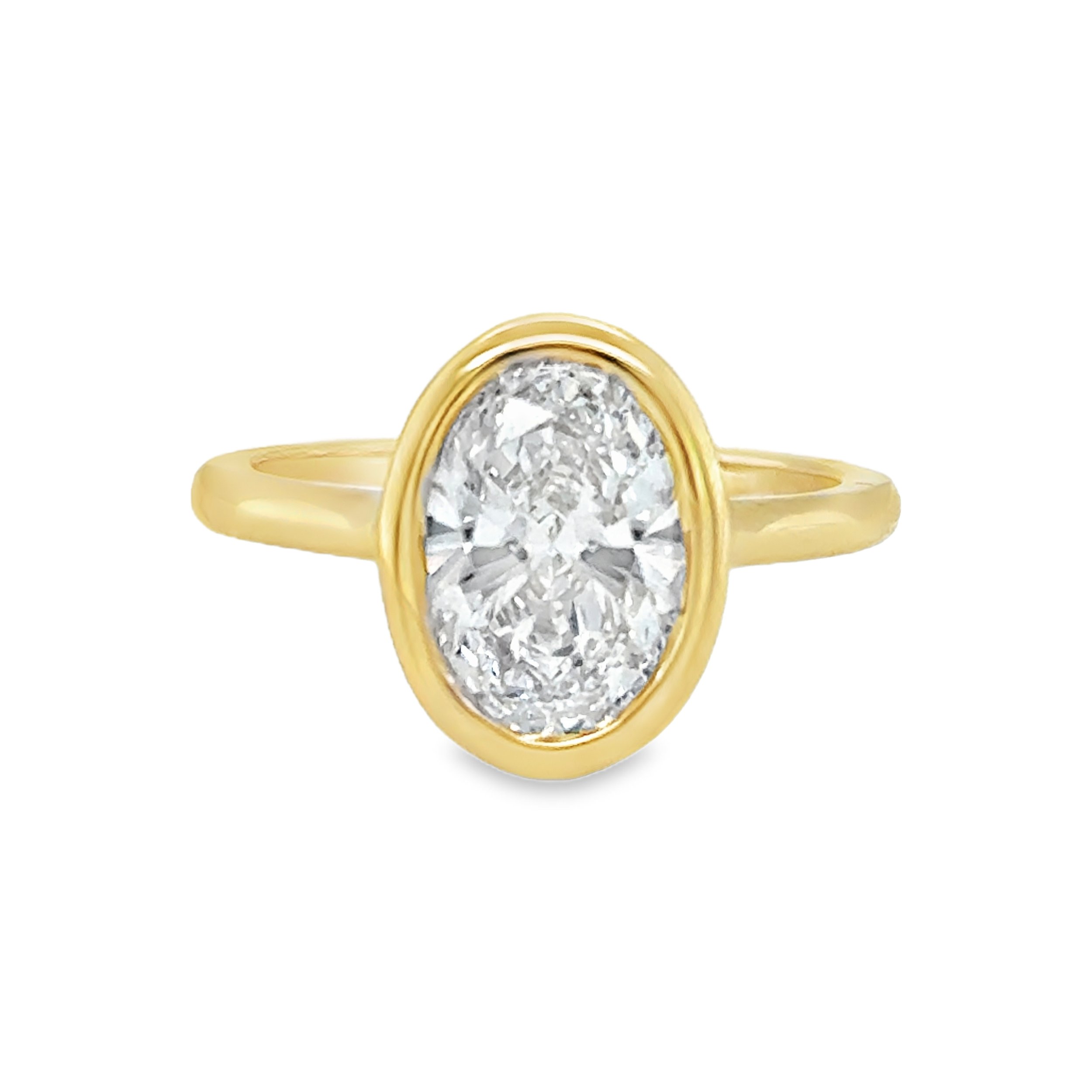 Laboratory Grown Bezel Set Engagement Ring