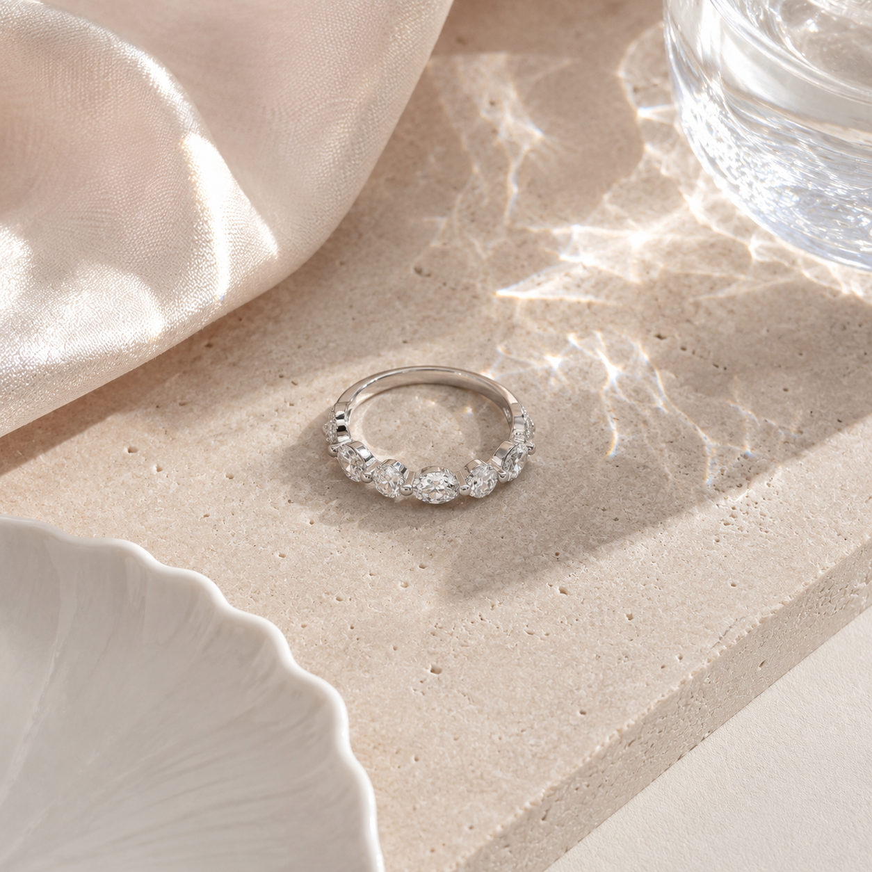 Lab Grown Alternating Oval + Round Stone Single Prong Half Band 3.png