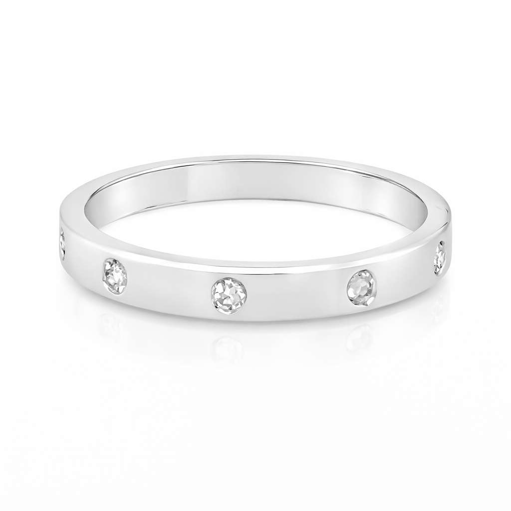 Flush Set Diamond Half Band