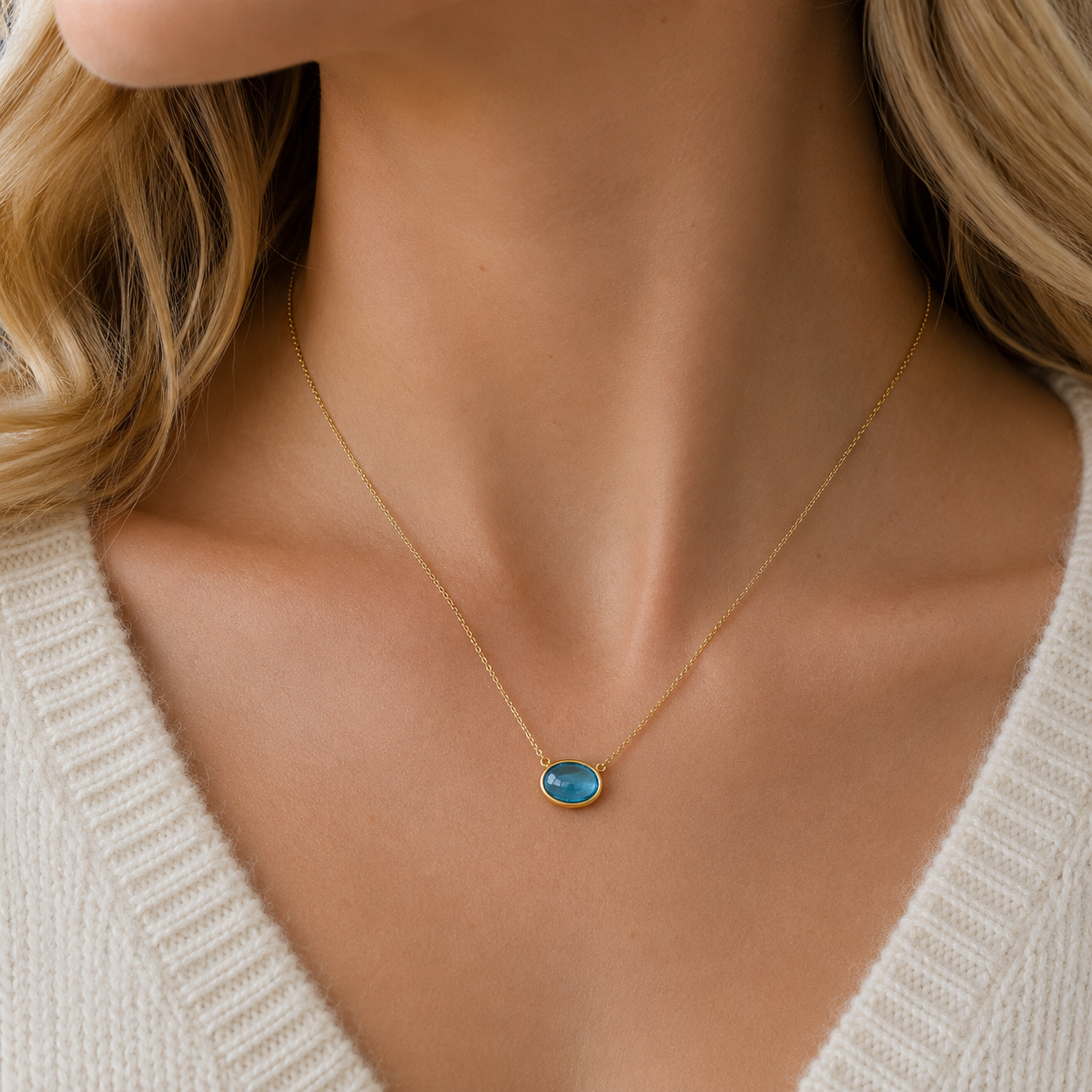 Bezel Set Oval Swiss Blue Topaz Cabochon Necklace 2.png