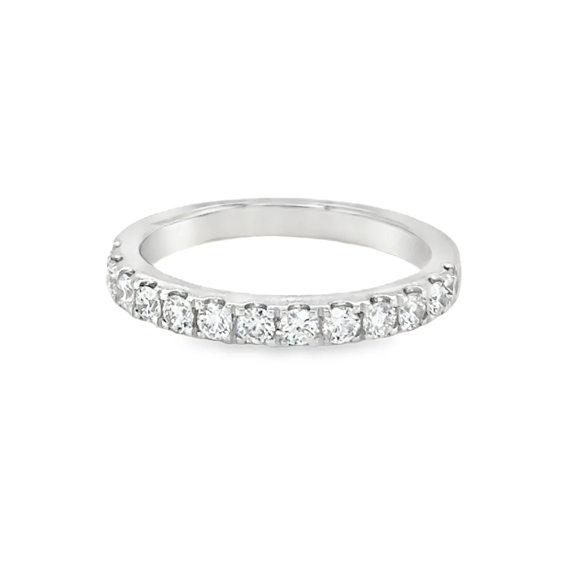 Shared Prong Half Carat Diamond Half Band