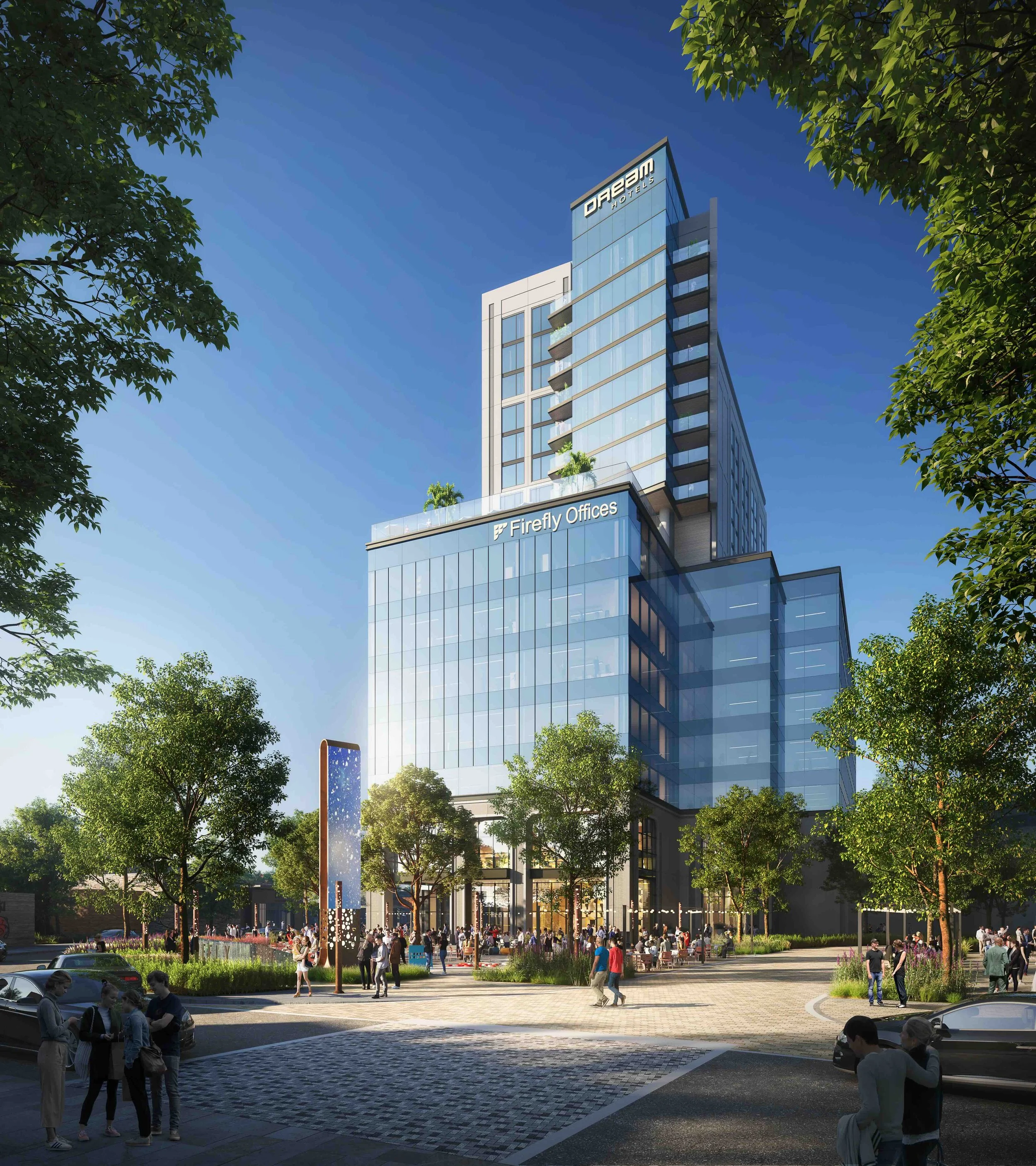 The town square at Firefly park