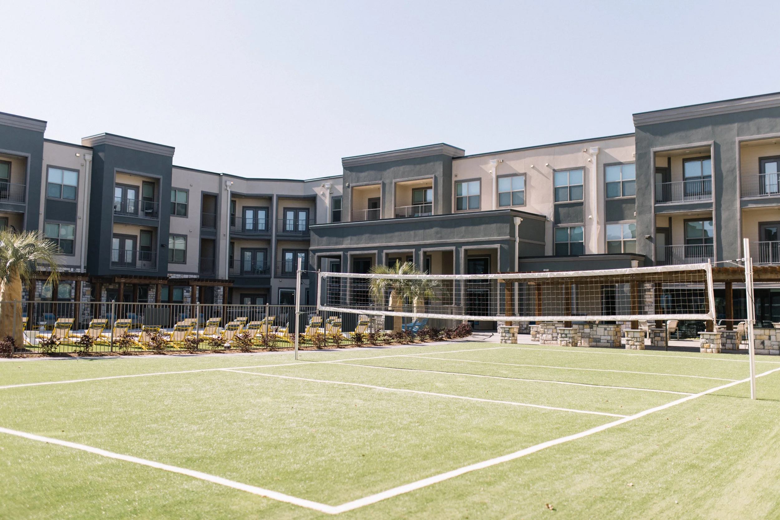 Outdoor volleyball court