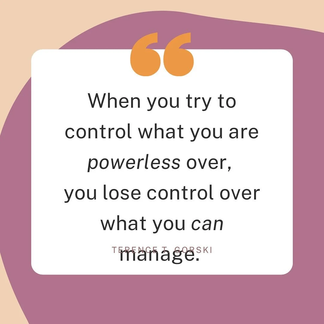 When clients tell me they feel overwhelmed and that everything is spiraling out of control, my first question is &ldquo;what exactly are you trying to control?&rdquo; 
As a recovering perfectionist, I get it. There can be so many unrealistic expectat
