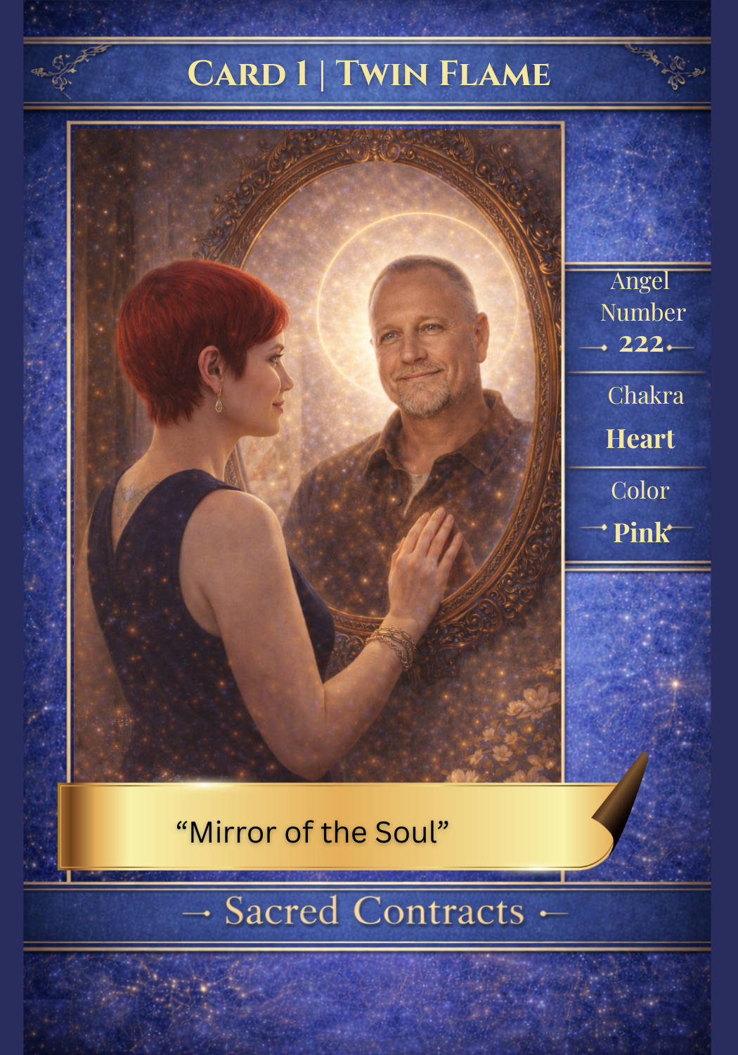 Card 1 – Twin Flame: Mirror of the Soul