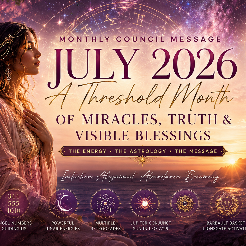 July 2026 Monthly Council Message: A Threshold Month of Miracles, Truth &amp; Visible Blessings