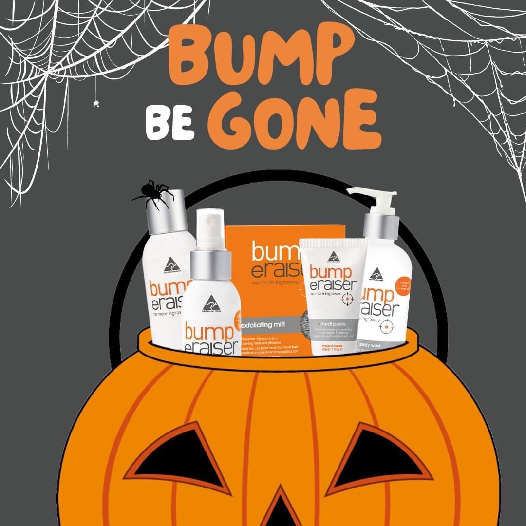 Don't let scary bumps and ingrown hairs scare you this Halloween! 👻⁠
⁠
The bump eRaiser range is your complete solution to your post hair removal worries. Each product is specially formulated with advanced combinations of ingredients to tackle ingro