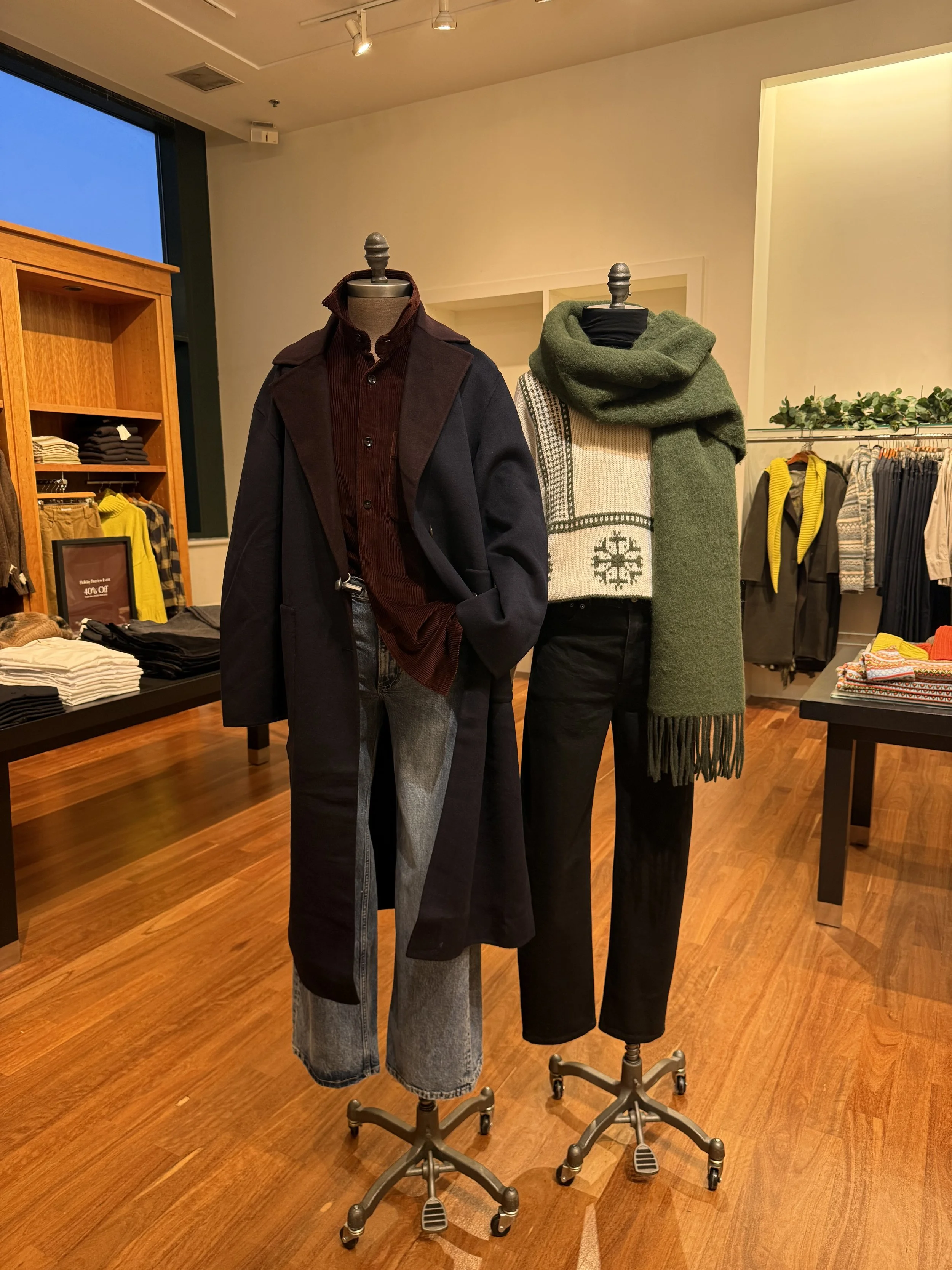 The denim room icons - styling built around layering and sophistication.