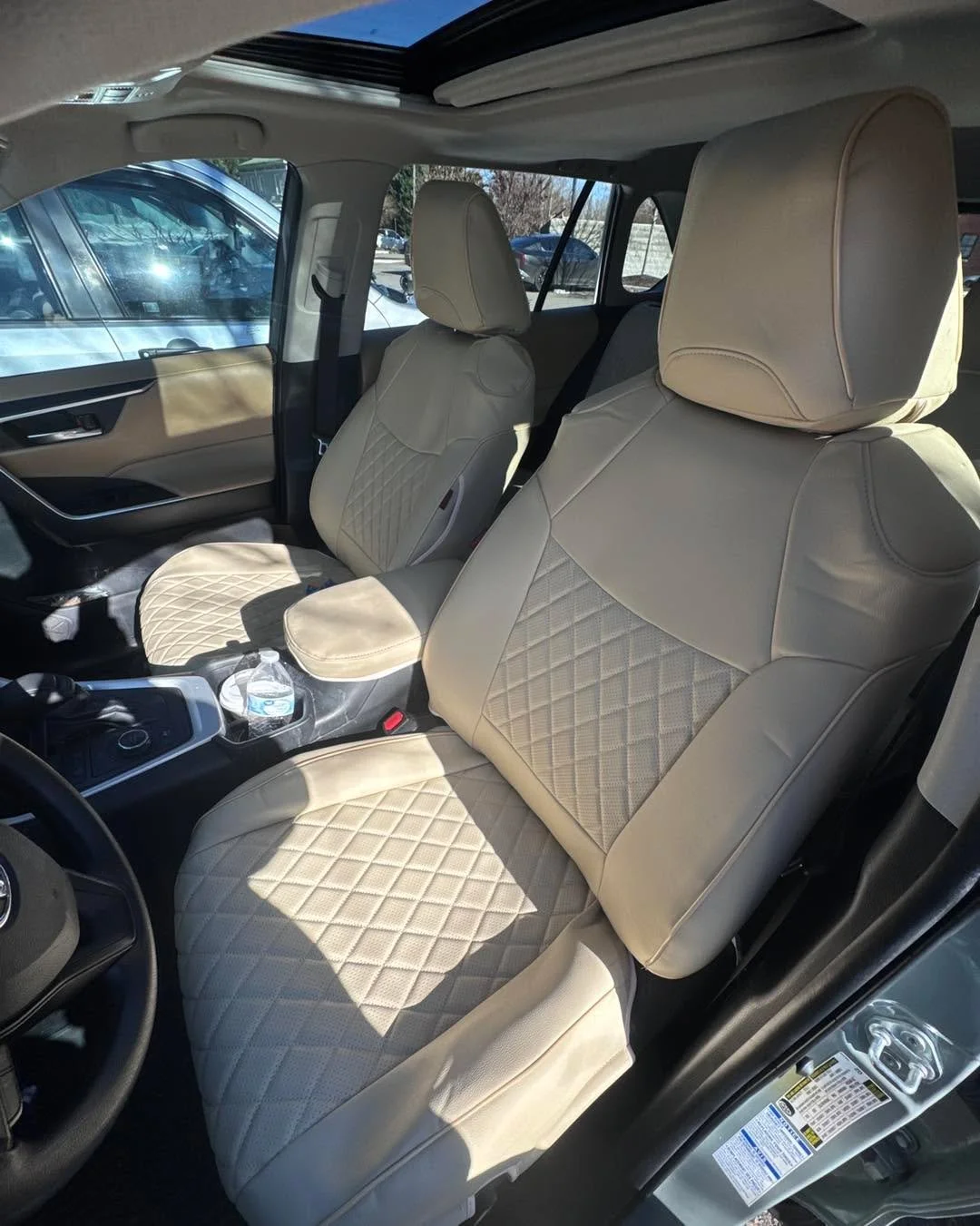 Tired of that same old look in your car? Transform your interior with custom fitting seat covers today!

These were installed into a 2022 RAV4, and they fit like a glove!

Trust us to make your car shine like a star!

Contact: 804-892-2738 | Zdann@co