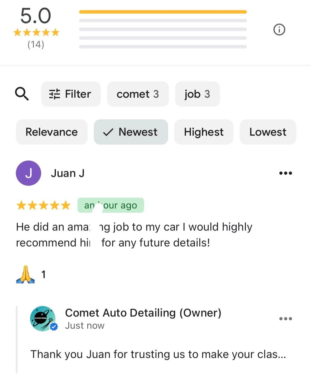 ⭐ Your Feedback Drives Excellence ⭐

At Comet Auto Detailing, every vehicle we service is treated with precision, care, and pride. We don&rsquo;t cut corners &mdash; and your experience matters just as much as the final result.

If you&rsquo;ve trust