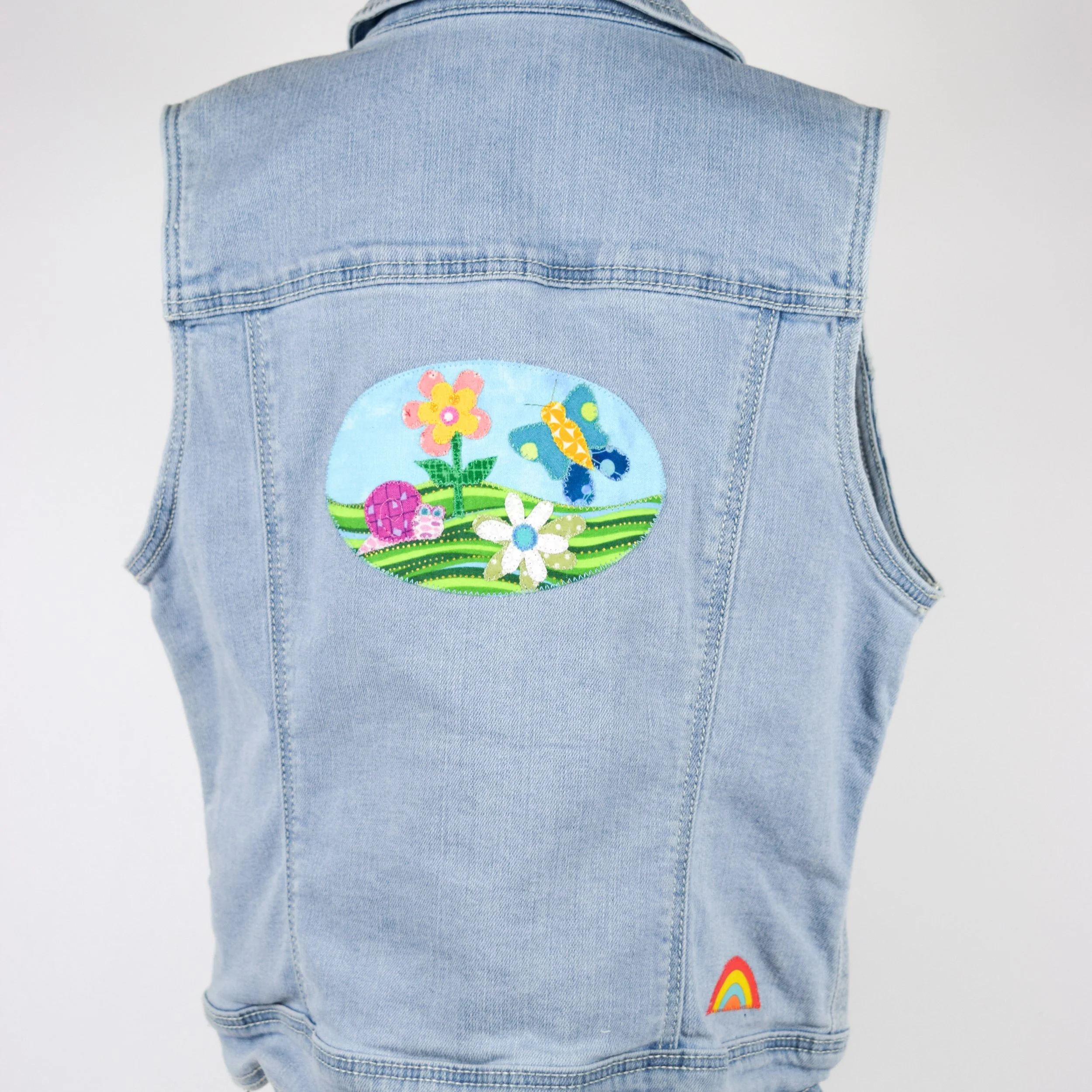 Spring Flowers Children's Denim Vest