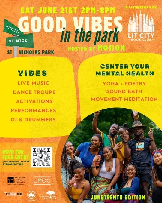 Good Vibes in the Park x Lit City Book Club Junteenth Celebration
