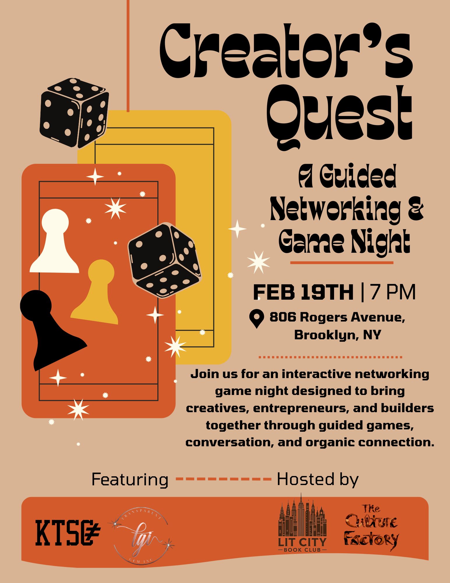 Creator's Quest - Game Night &amp; Guided Networking Experience