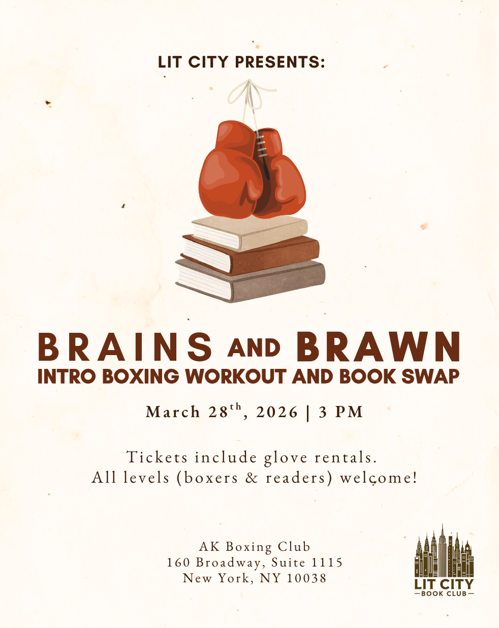 Brains & Brawn — A Boxing & Book Swap Event 🥊📚