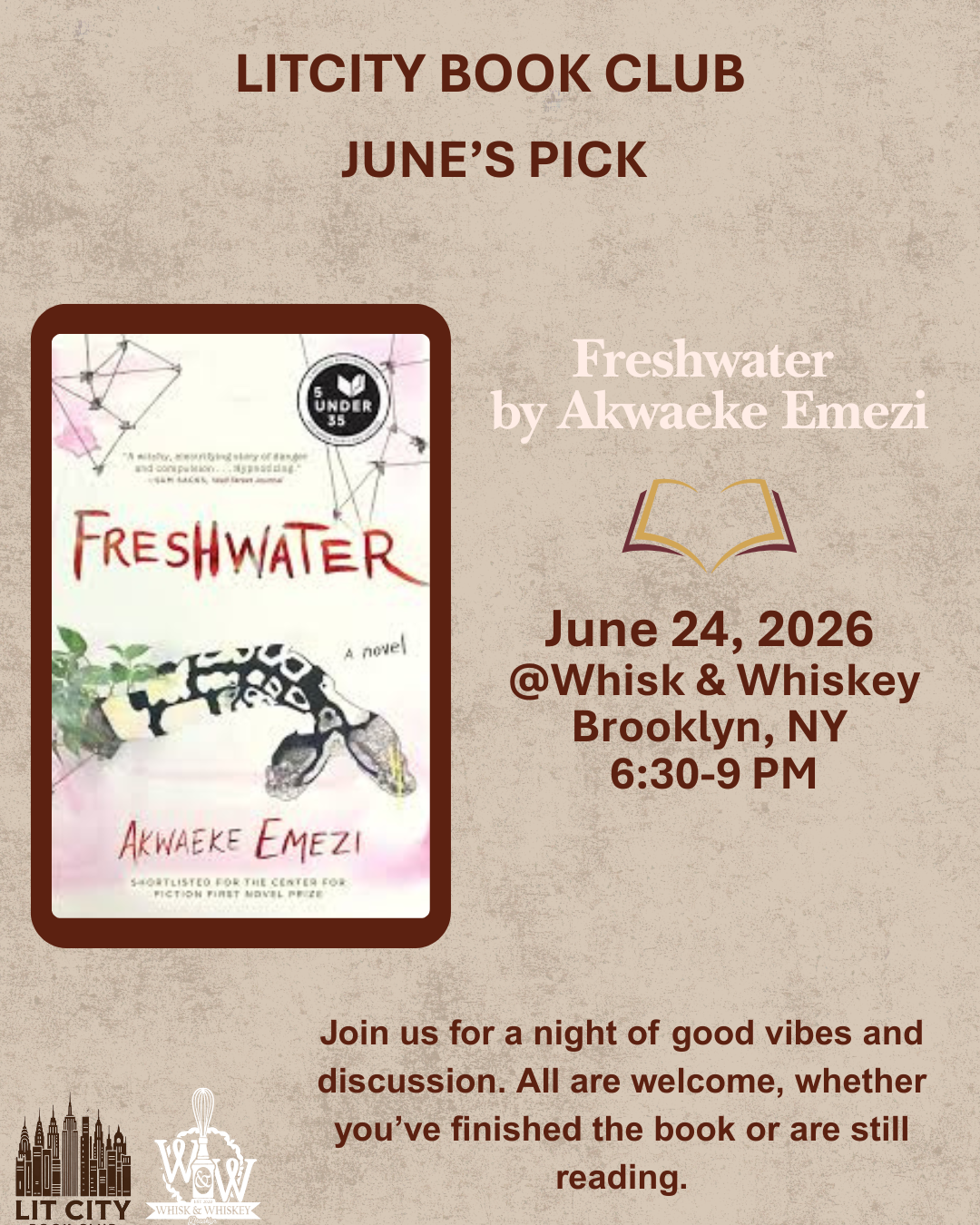 June Book Discussion: Freshwater by Awkaeke Emezi