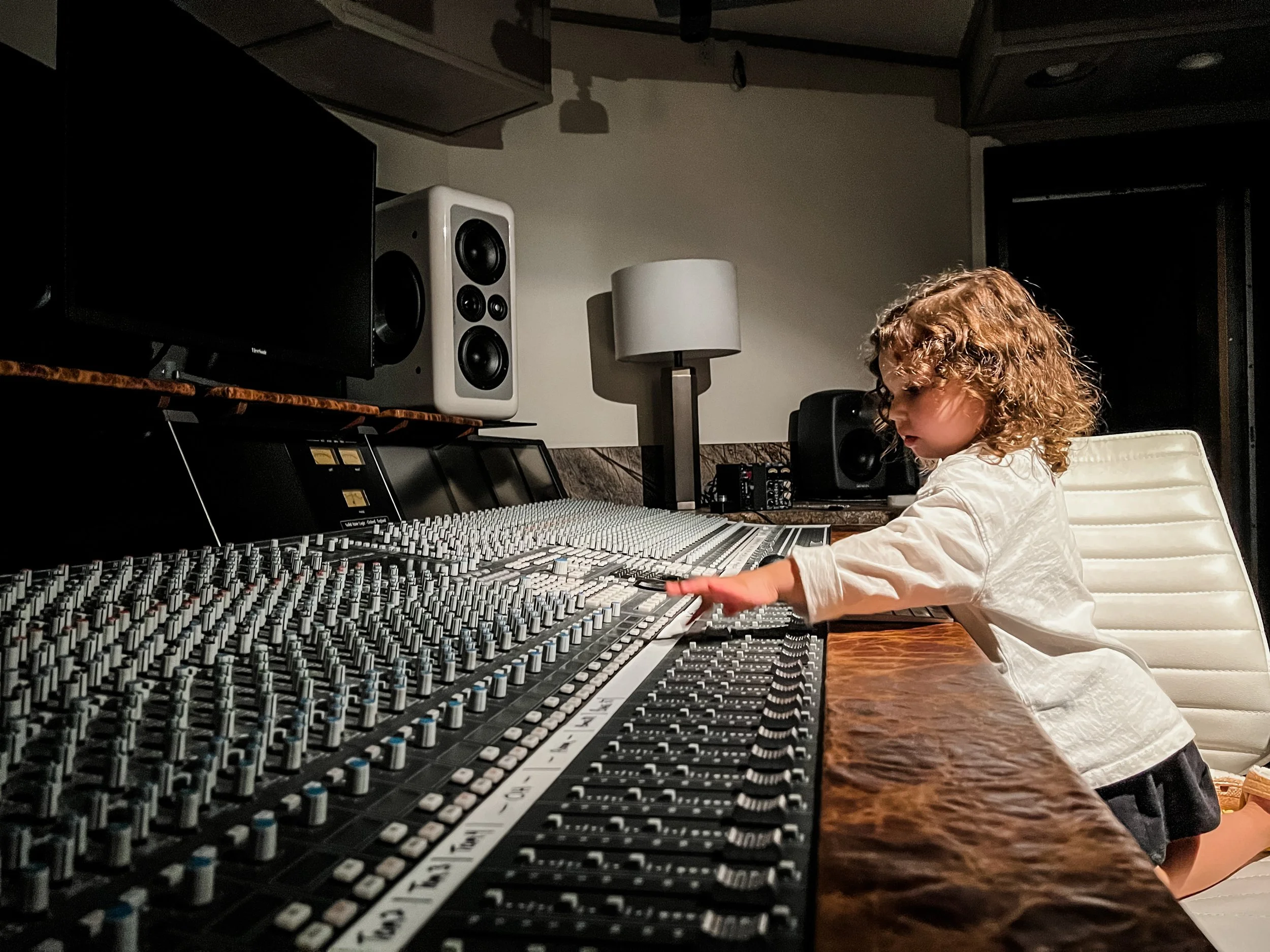 Sloane Vera Salamida getting in some training and engineering time on the Vanquish Studios Solid State Logic Duality. 