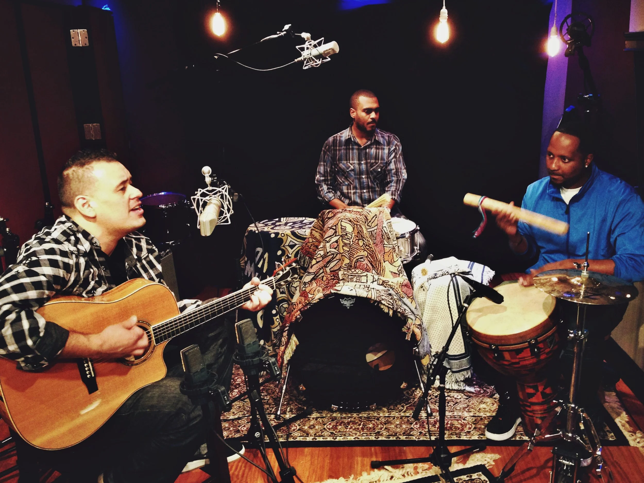 Freddy Rodriguez recording at Vanquish Studios