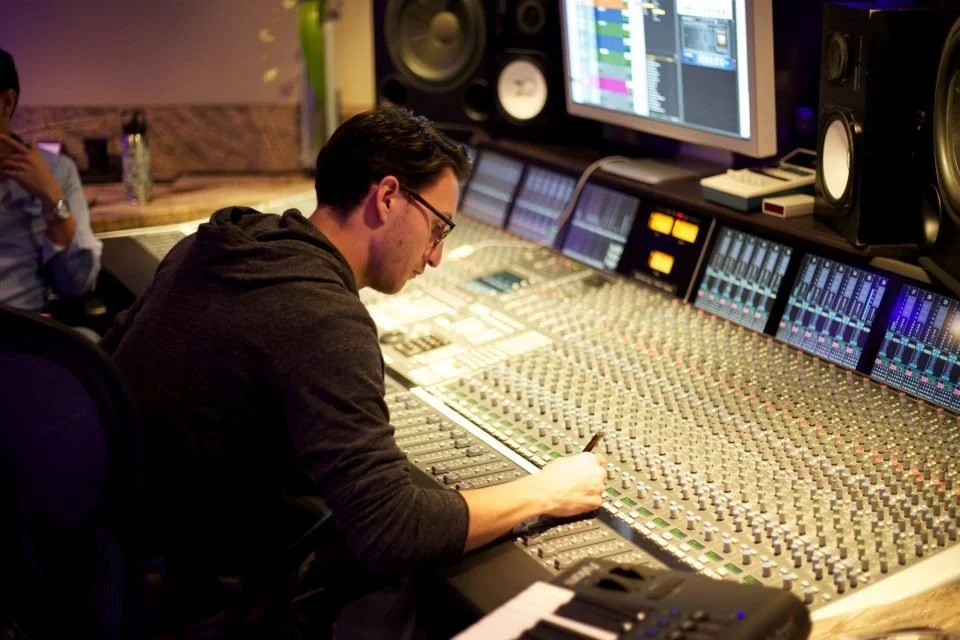 Mario Caroscio working on the SSL Duality at Vanquish Studios.