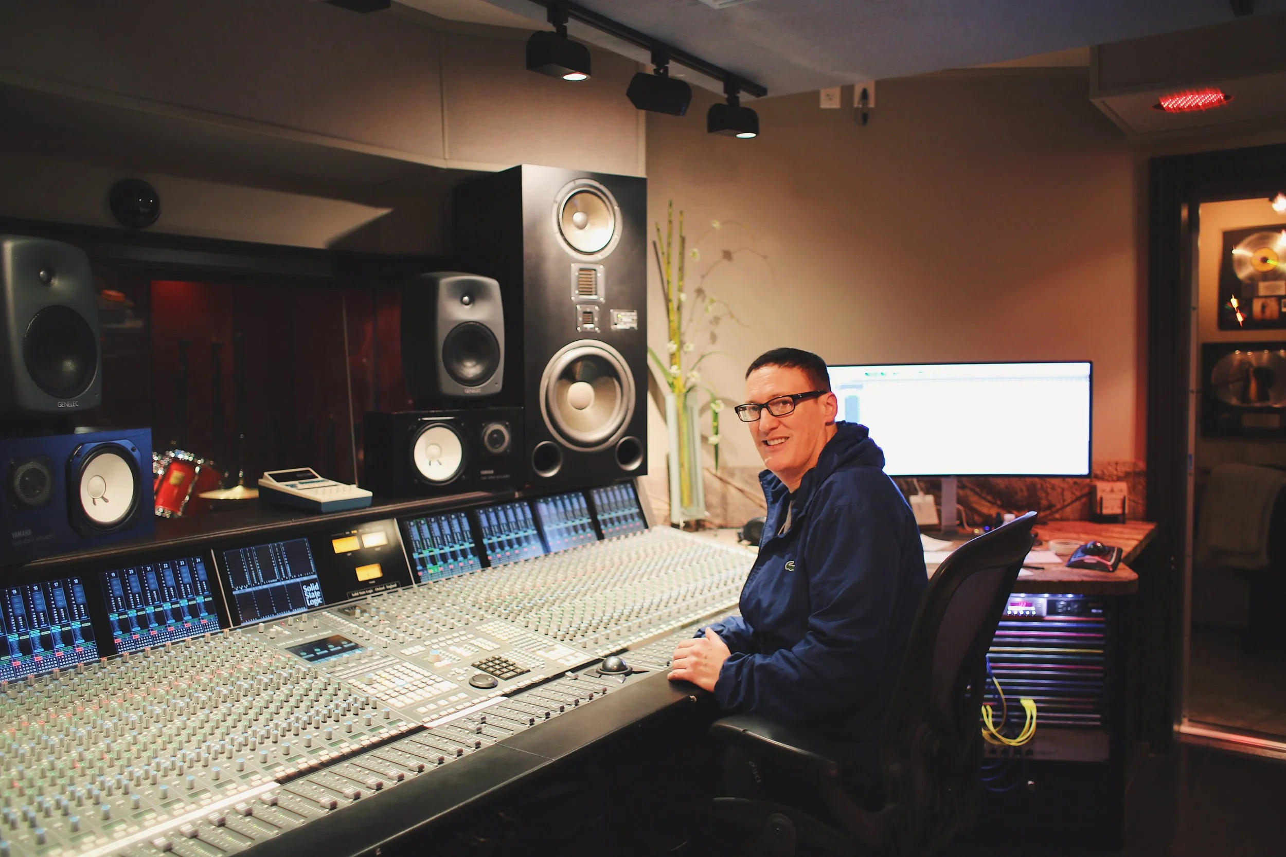 Mark Yandris working at Vanquish Studios on the SSL Duality.