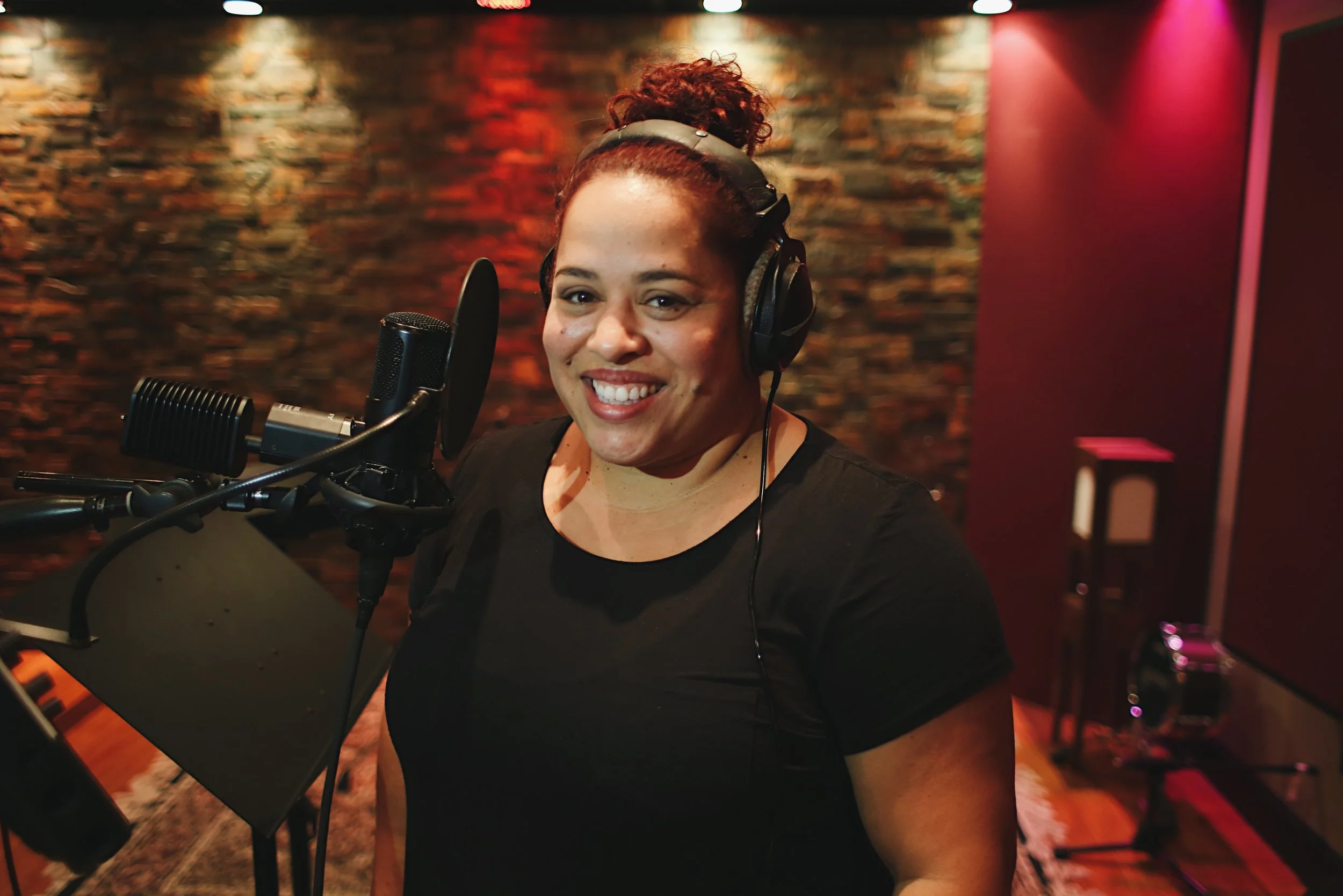 Ingrid Rosario working at Vanquish Studios on the Sony C800 g