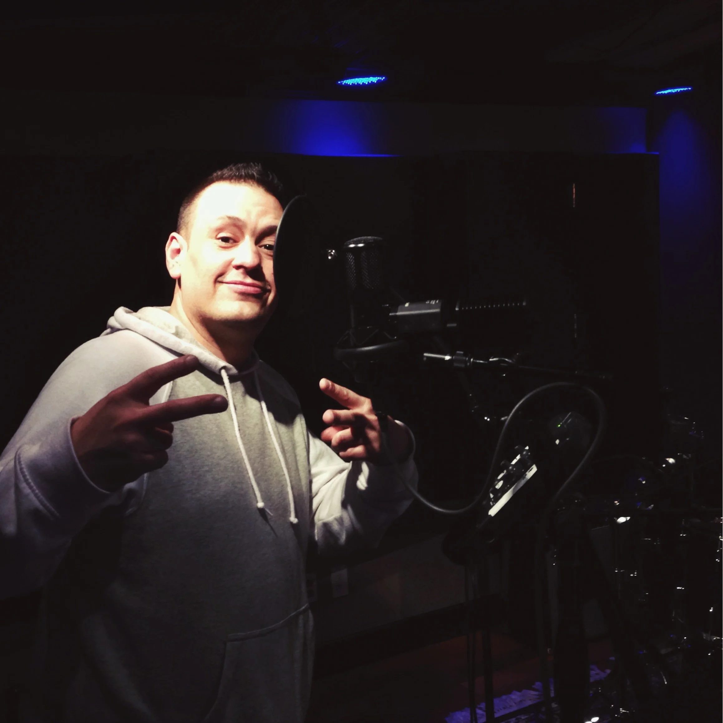Freddy Rodriguez recording at Vanquish Studios.