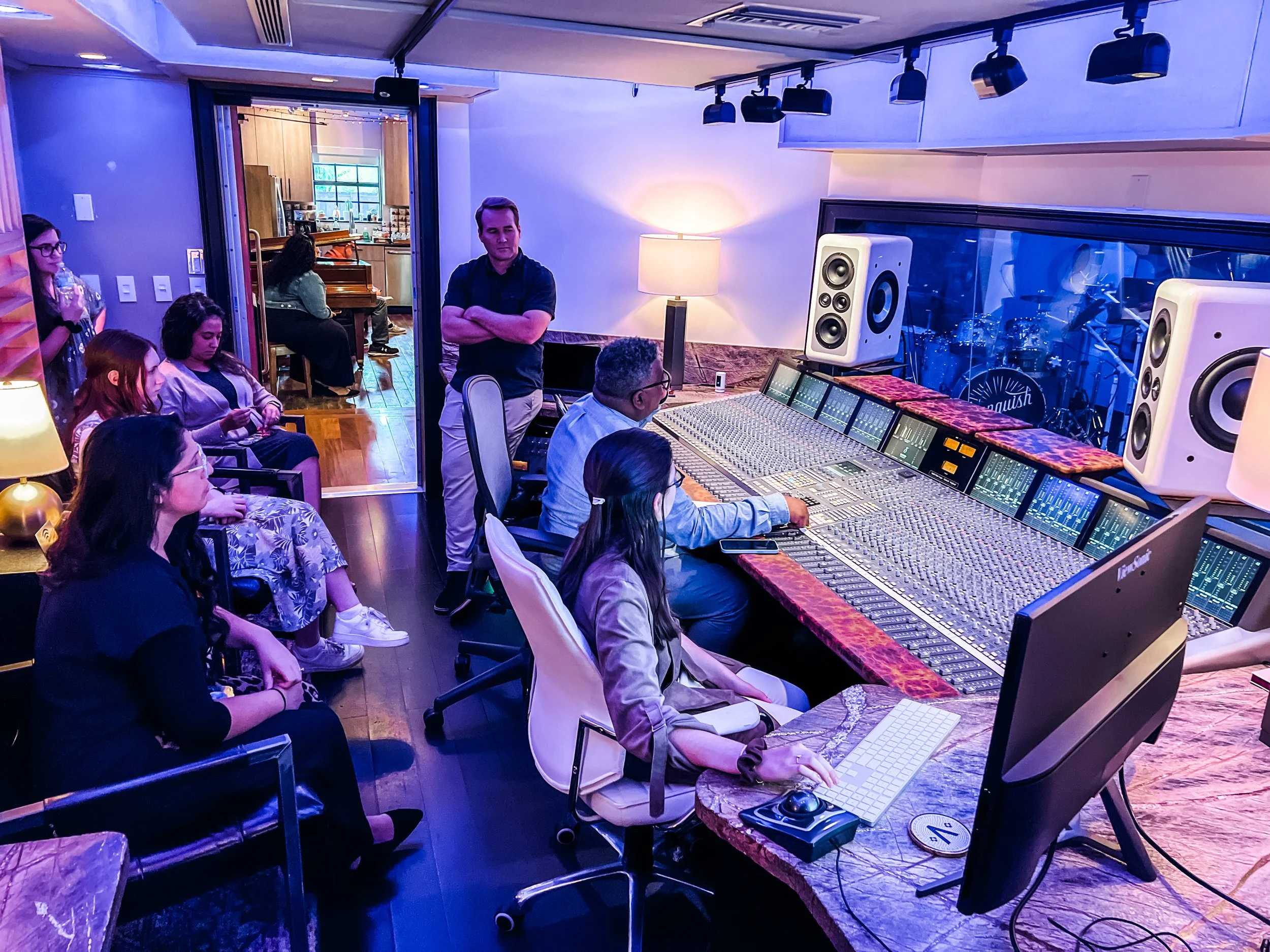 Cornerstone Church in Ocala Florida working at Vanquish Studios on their music. 