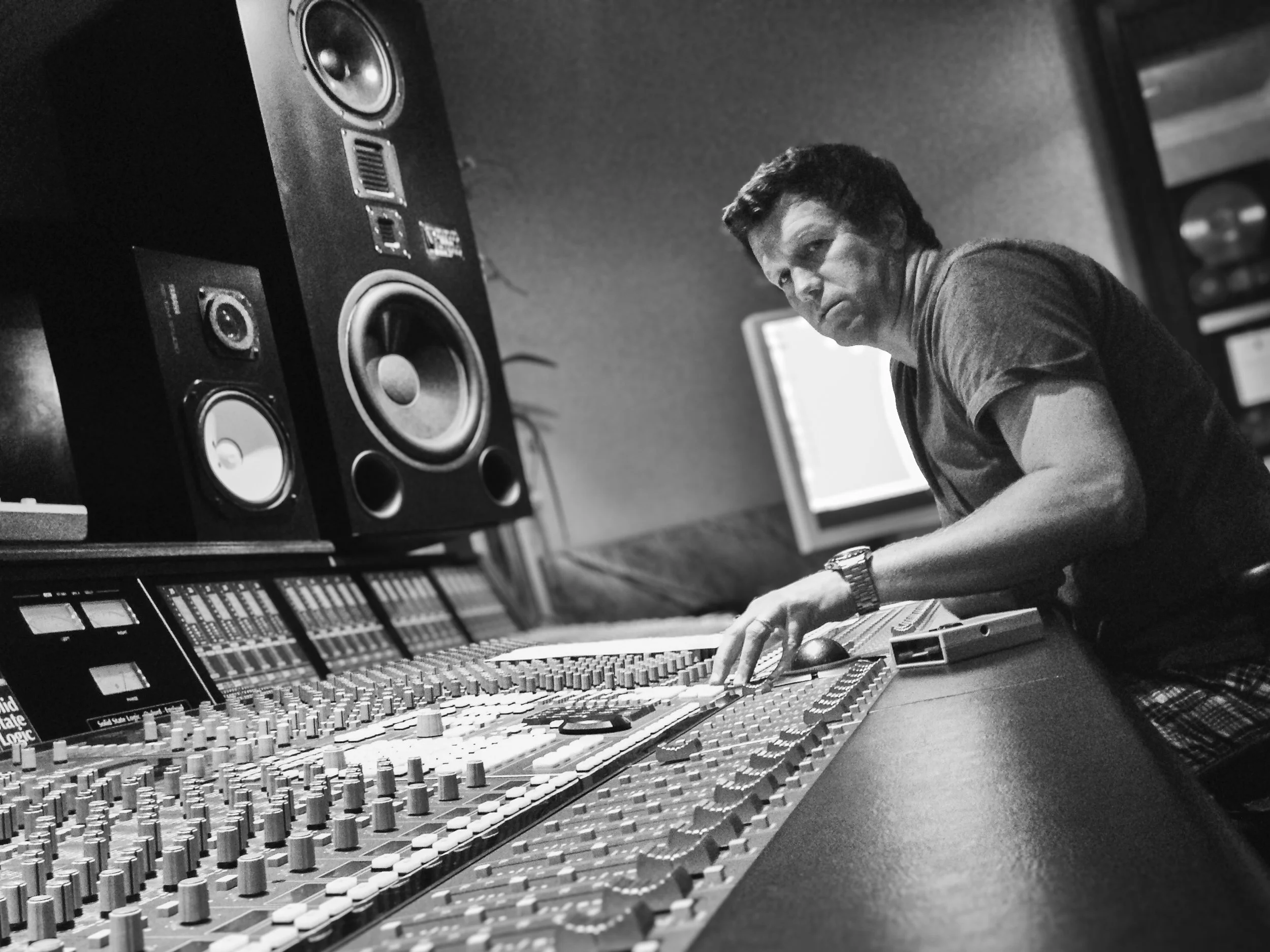 Danny Duncan working at Vanquish Studios on the SSL Duality 