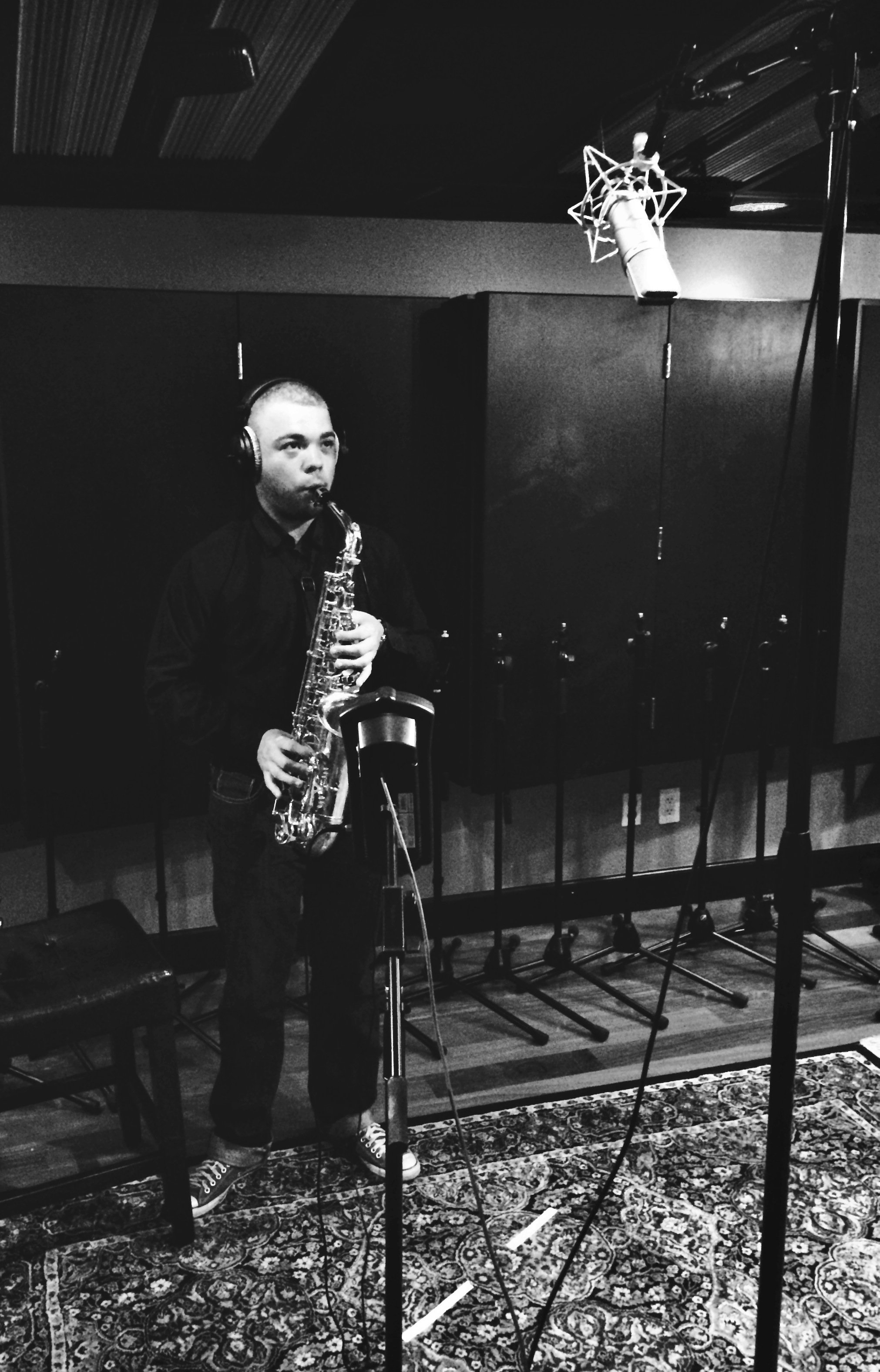 Saxaphone recording at Vanquish Studios