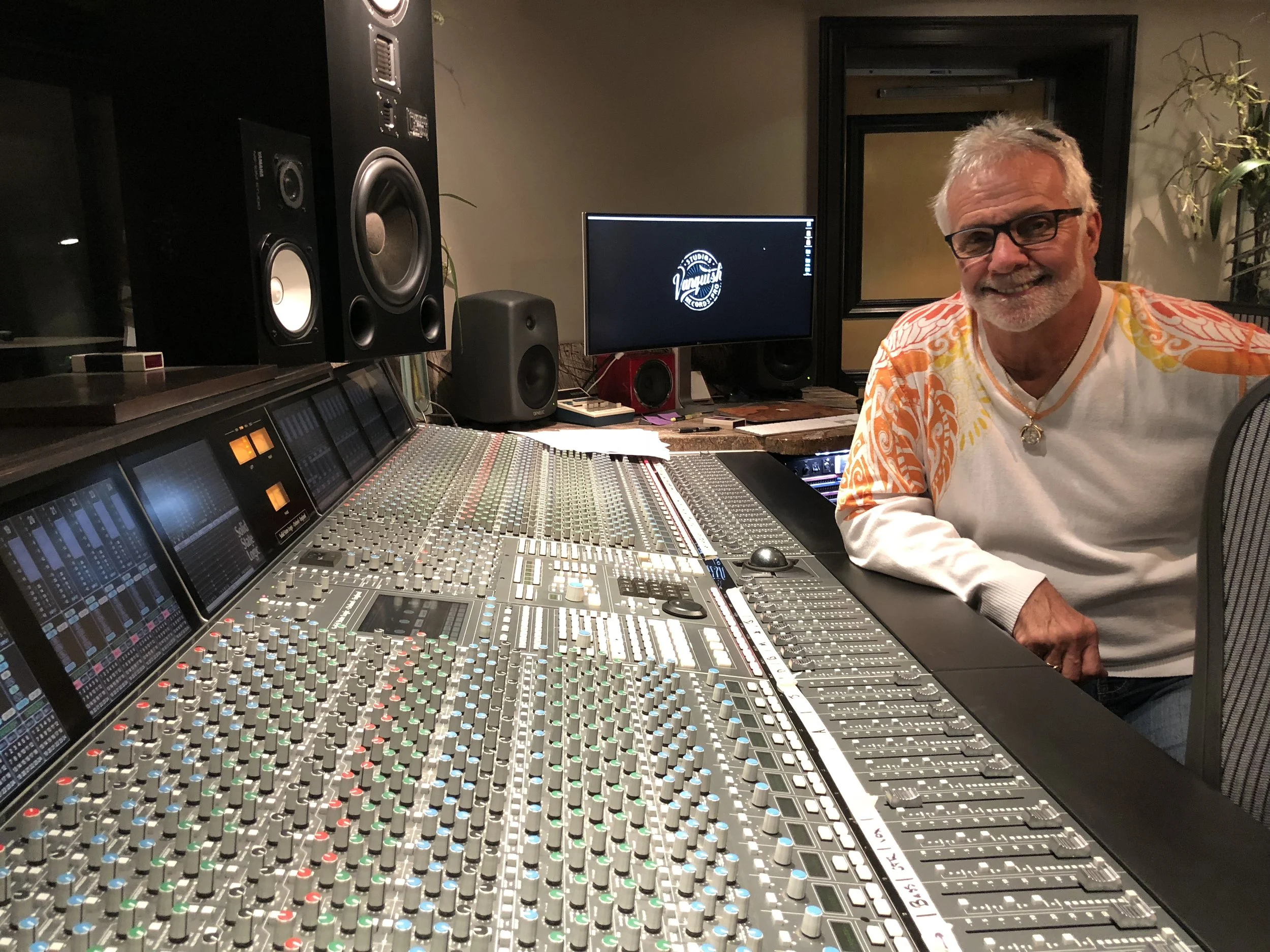 Super Yacht Captain Lee Rosbach from the Bravo hit show "Below Deck" working at Vanquish Studios on his audio book.