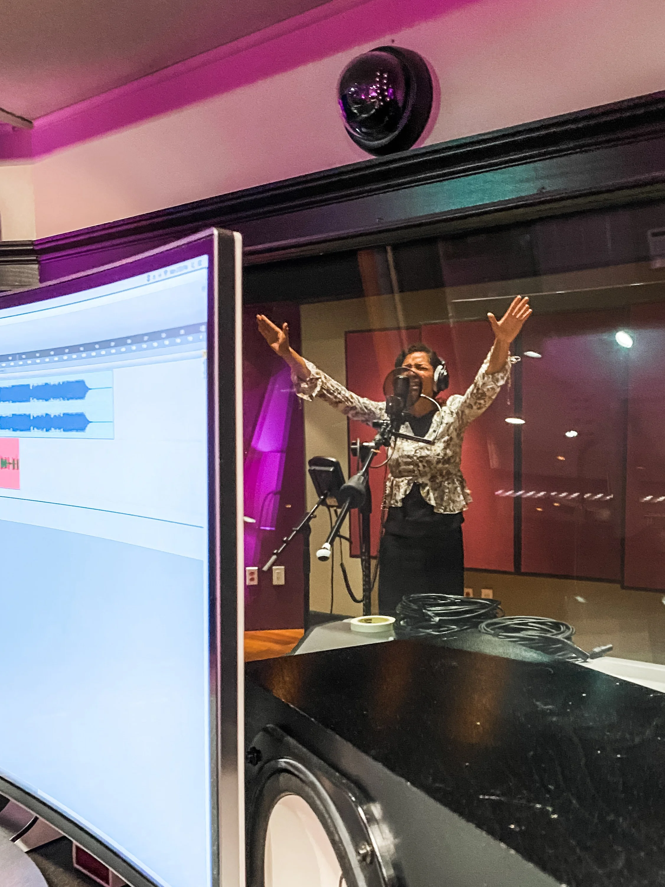 Worshipping while recording at Vanquish Studios 