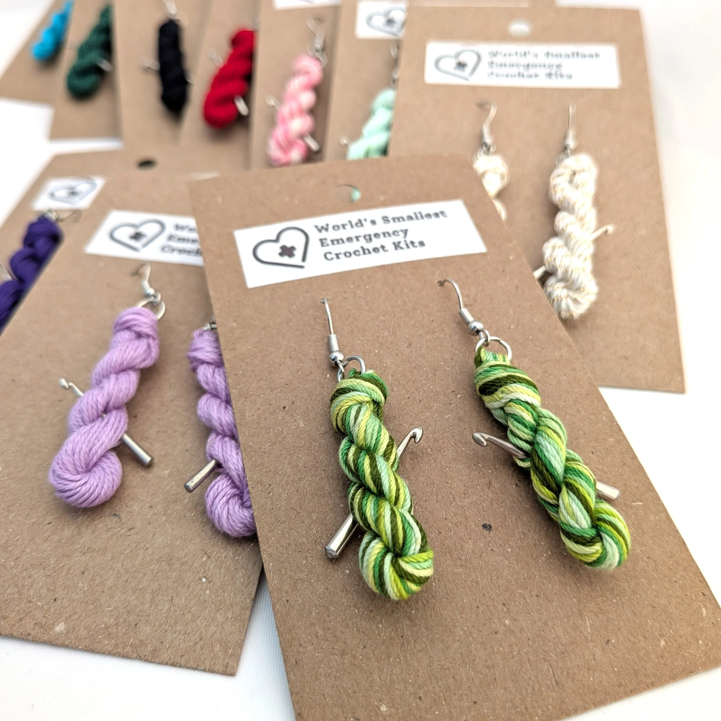 Tiny Emergency Crochet Kit Earrings