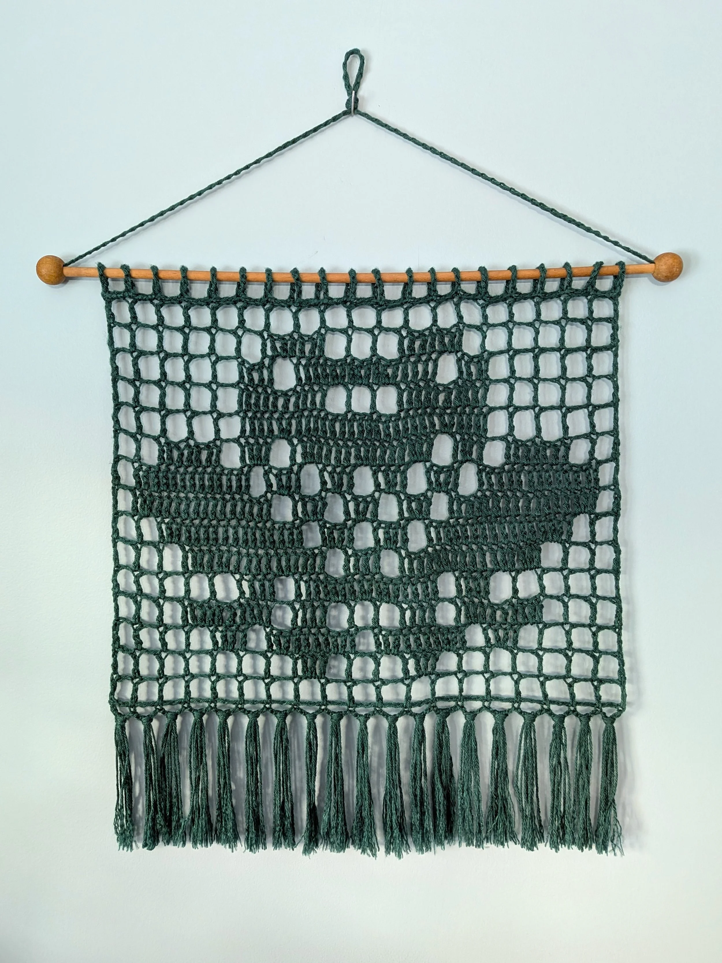 Frog Wall Hanging in Green