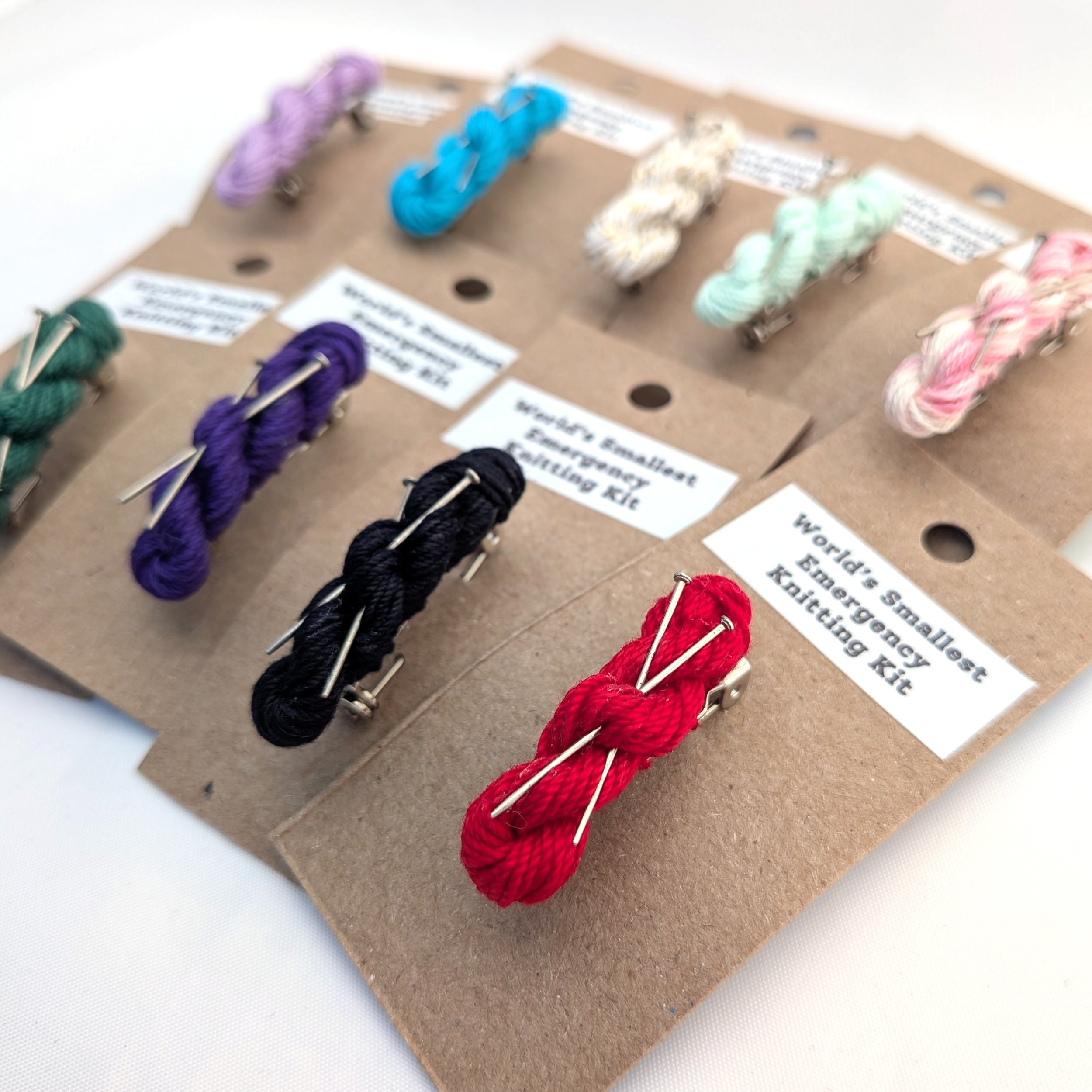 Tiny Emergency Knitting Kit Pin